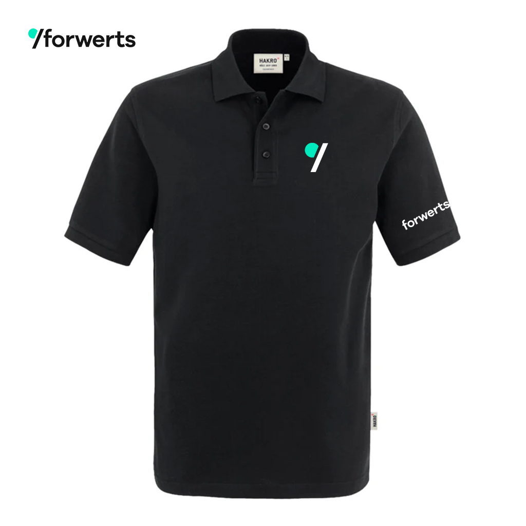 forwerts Polo-Shirt Unisex black | Stick